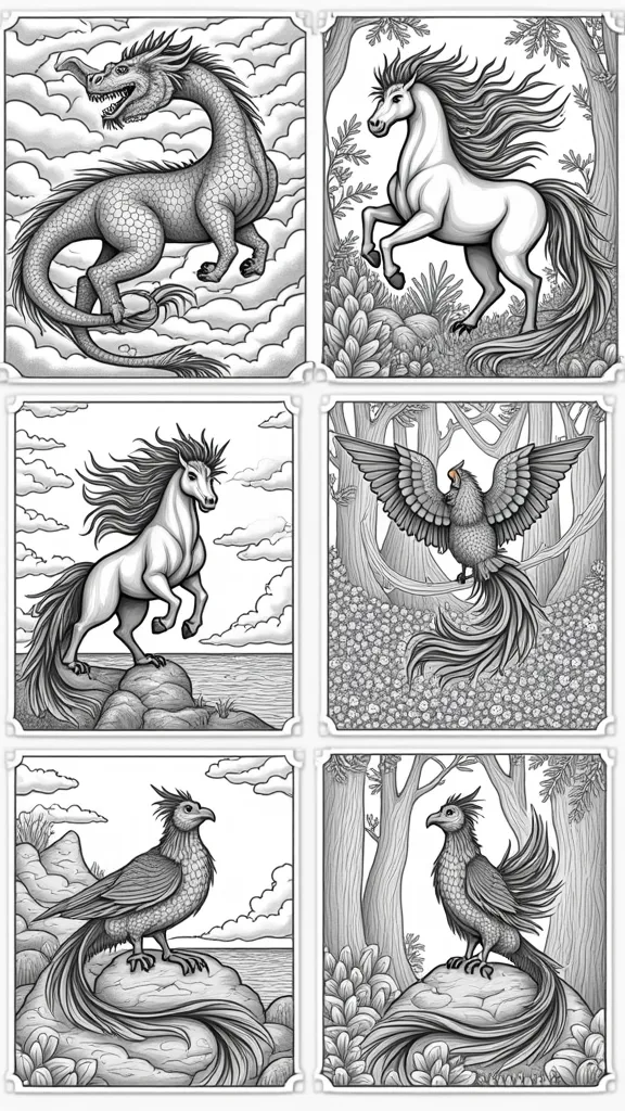 mythical creature coloring pages